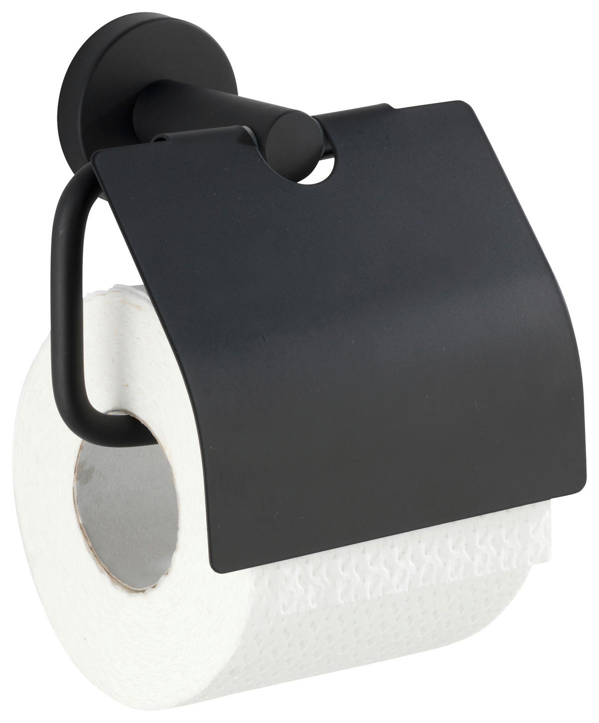 UCHWYT NA PAPIER TOALETOWY BOSIO BLACK - czarny, Basics, metal (15/13,5/7cm) - Wenko