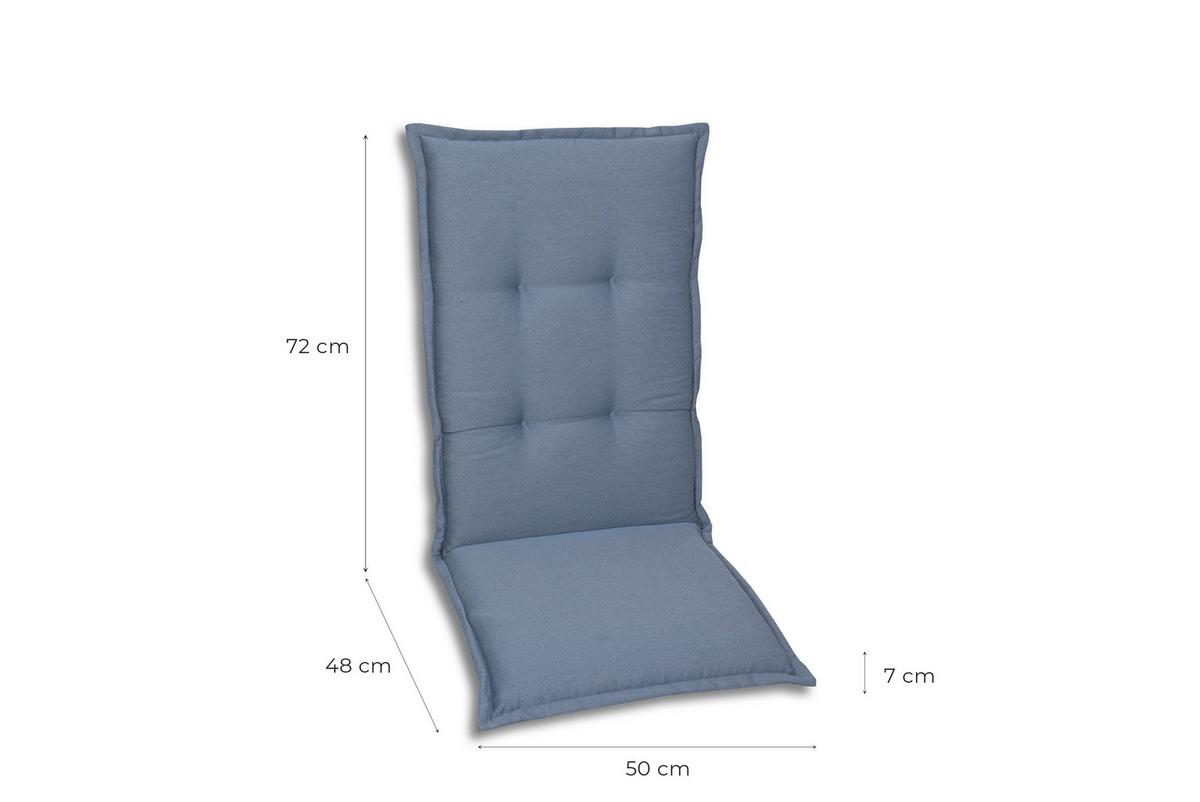Sesselauflagenset Blau, 6-teilig - Blau, Basics, Textil (50/7/120cm)
