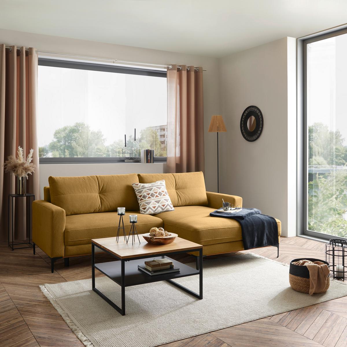 Coltar BERGAMO - galben, Modern, textil (238/162cm) - Mömax