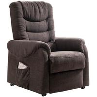 Fernsehsessel Nino Dunkelbraun Nylon/Struktur - Dunkelgrün/Dunkelbraun, Design, Holz/Kunststoff (76/106/94cm) - Livetastic