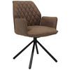 Armlehnstuhl Donny ca. 58x92 cm Taupe - Taupe/Schwarz, LIFESTYLE, Textil/Metall (58/92/52cm) - MID.YOU