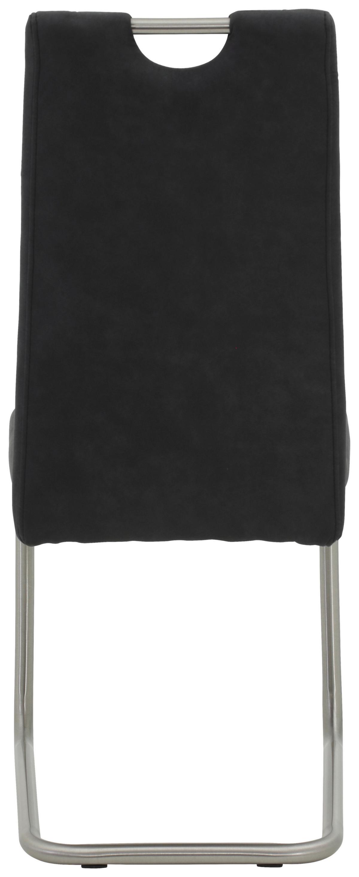 Schwingstuhl-Set Ulla S Anthrazit - Edelstahlfarben/Anthrazit, MODERN, Textil/Metall (43/98/59cm) - MID.YOU