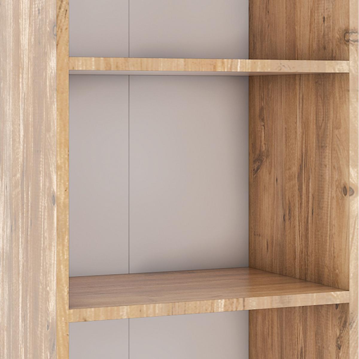 Regal Ulas 3, Hrast - črna/medeni hrast, Moderno, umetna masa/leseni material (49/108/32cm) - MID.YOU