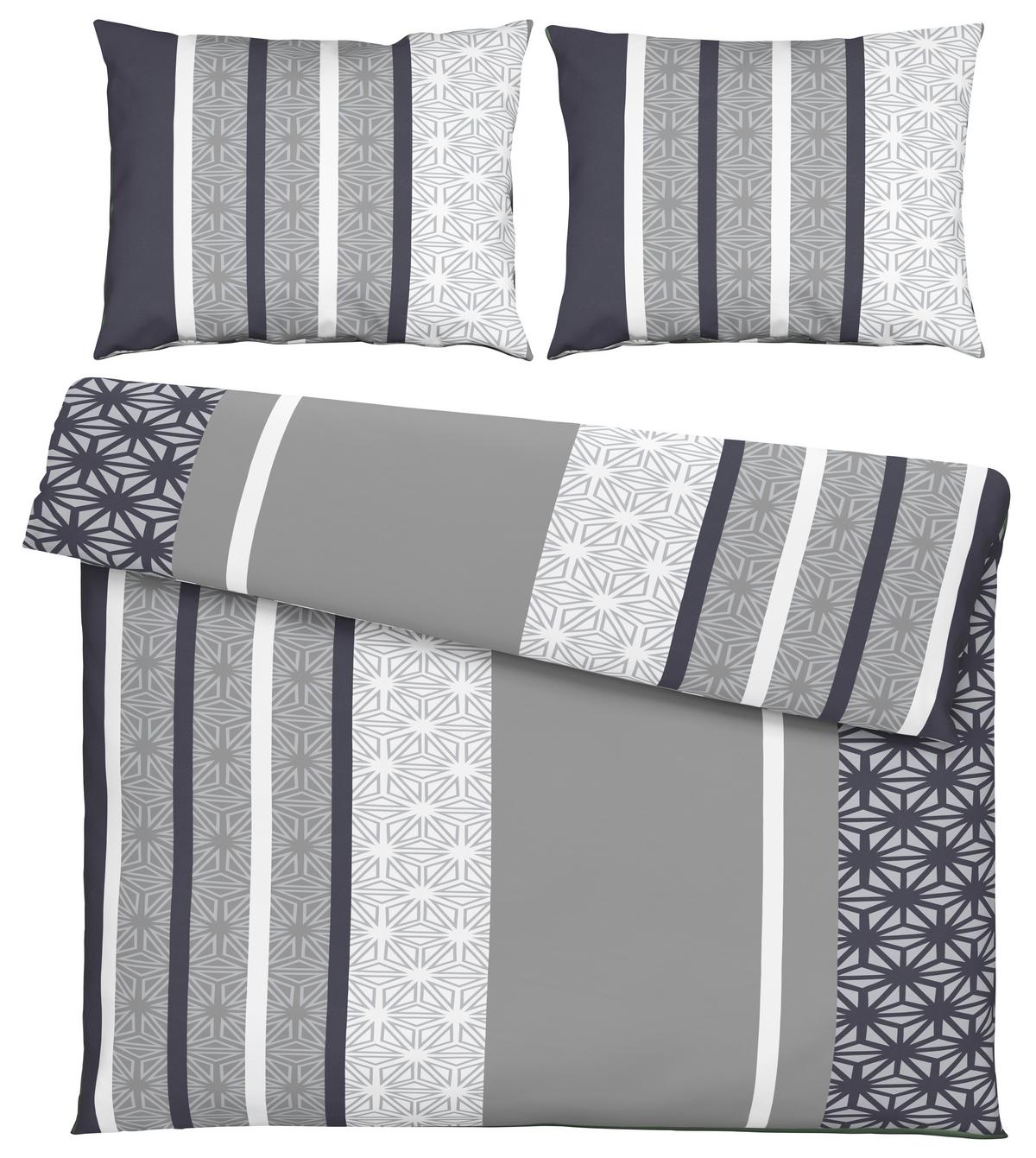 Ágyneműhuzat-garnitúra Sara Kétszemélyes - szürke, textil (200/220cm) - Based