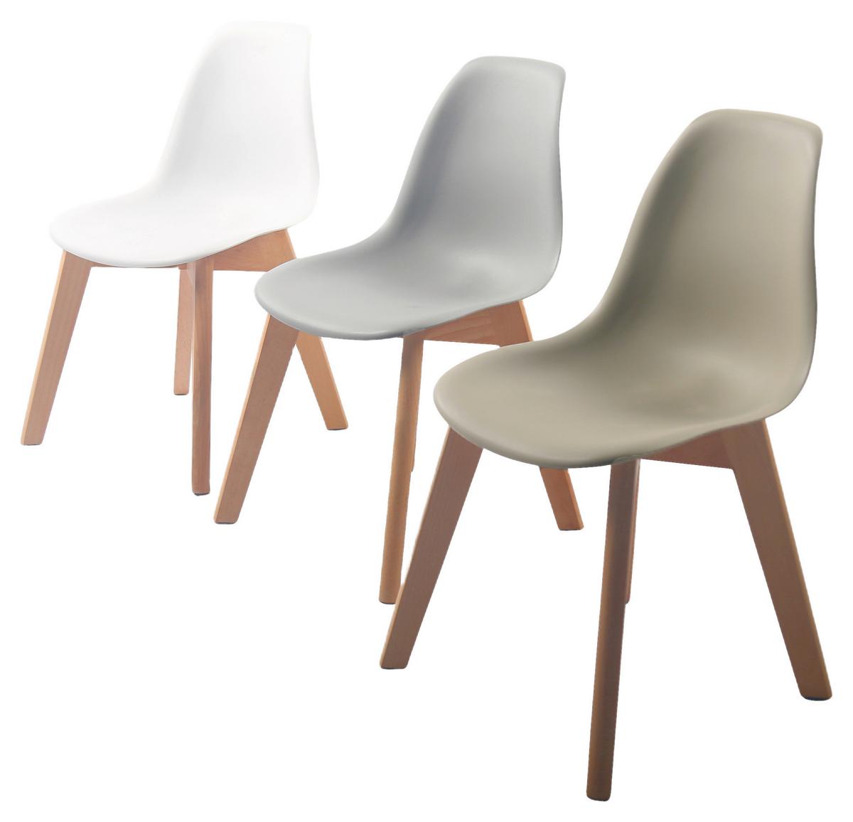 Gyerekszék Steve - kasmírszínű, Modern, műanyag/fa (32/57/32cm) - Based