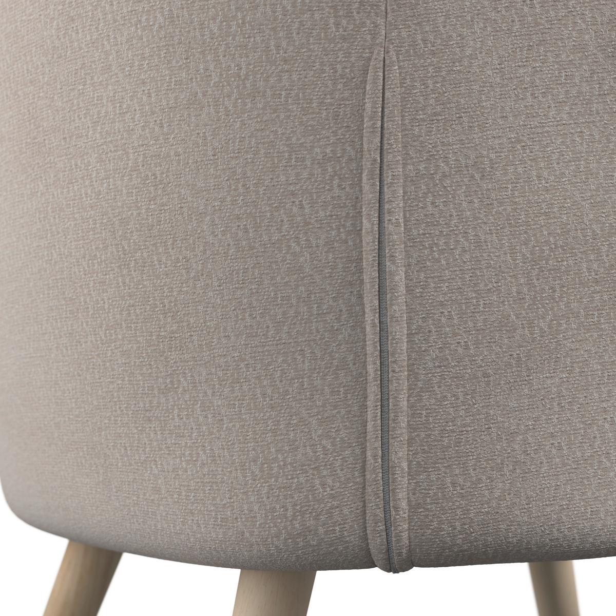 Sessel Sonja Chenille Creme - Creme/Naturfarben, MODERN, Holz/Textil (71/69/68cm)