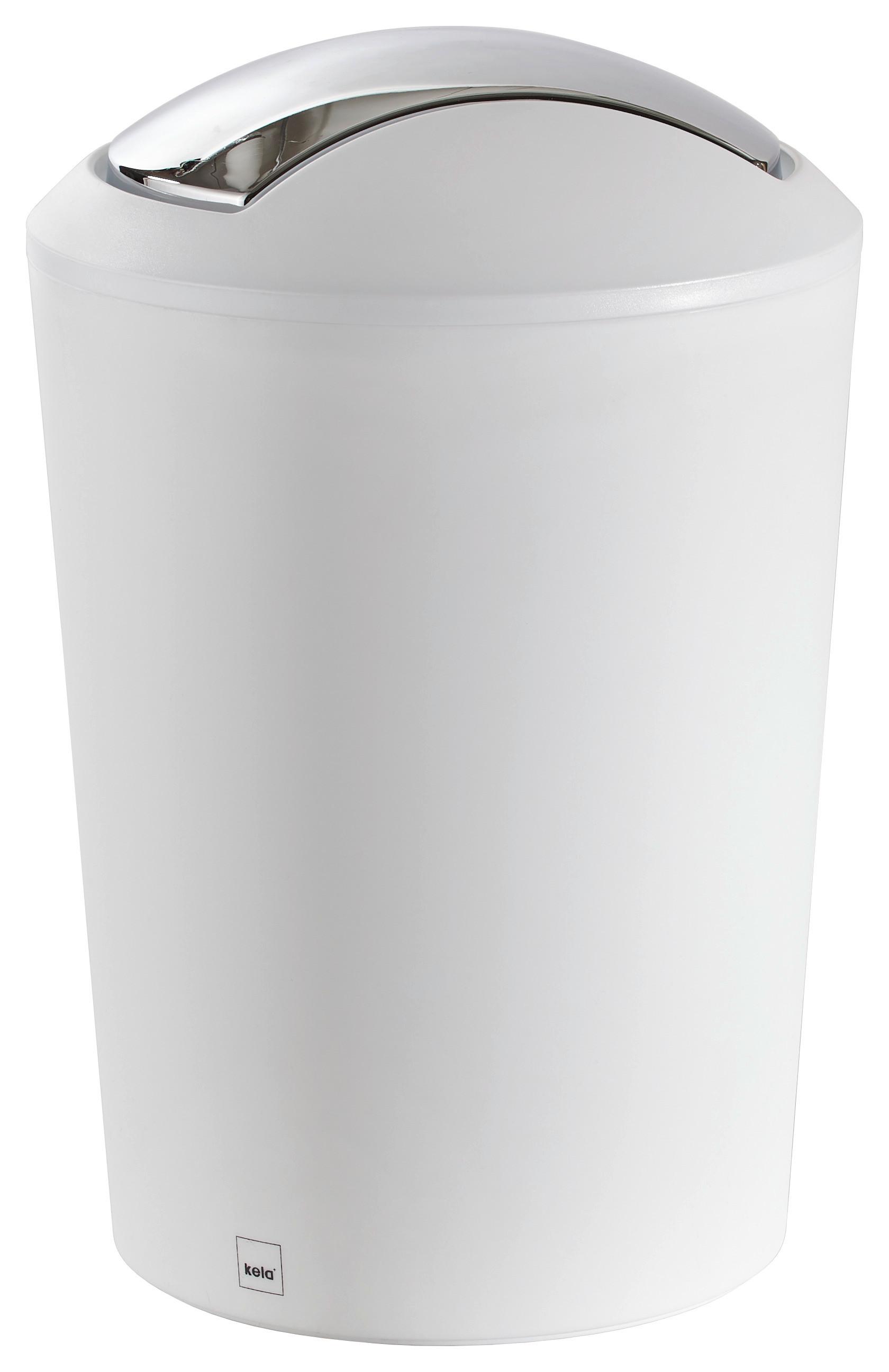 KOSZ NA ODPADY UCHYLNY 22301 DNP - biały/czarny, Basics, tworzywo sztuczne (20/28,5cm) - Kela