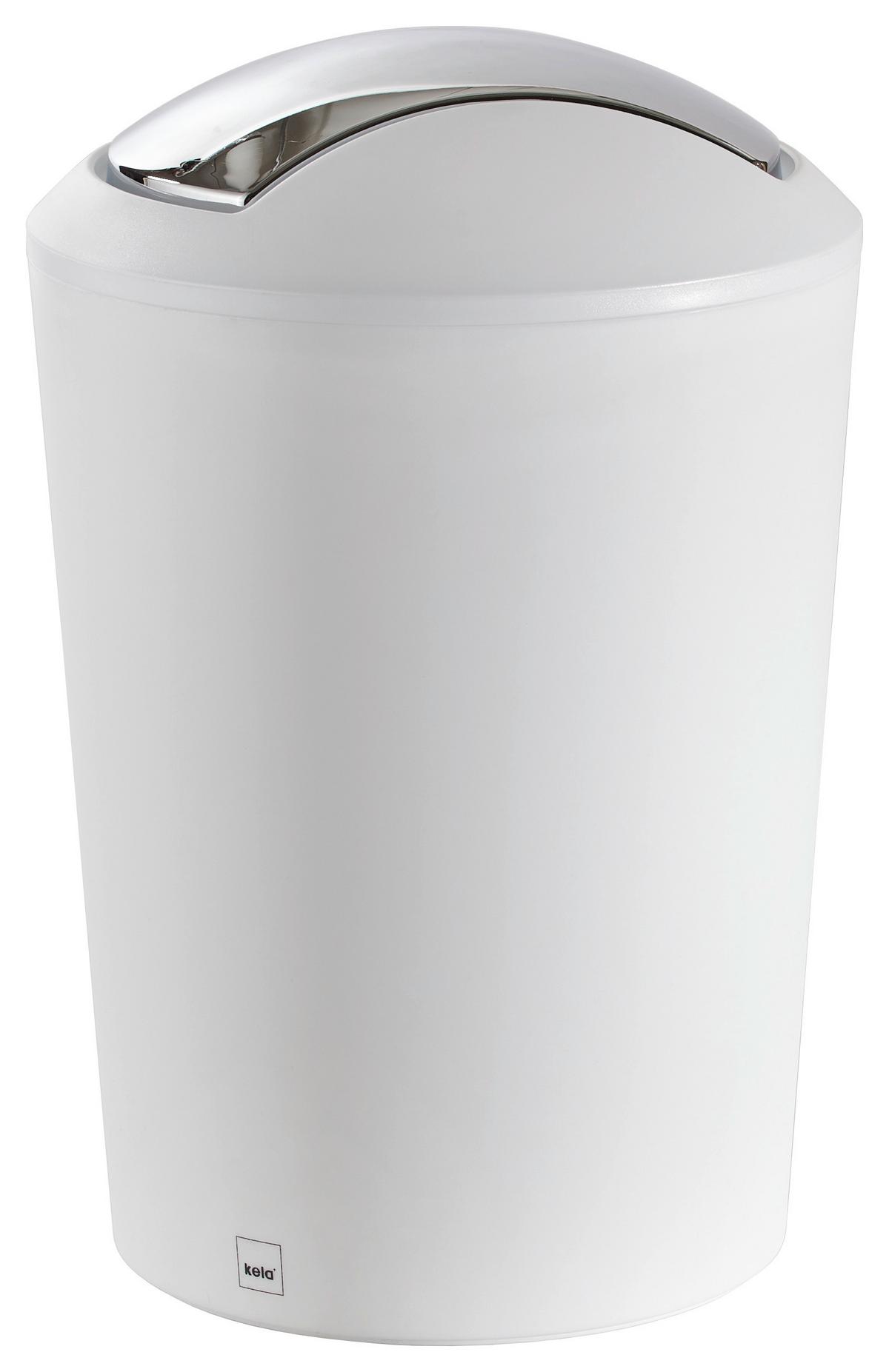 KOSZ NA ODPADY UCHYLNY 22301 DNP - biały/czarny, Basics, tworzywo sztuczne (20/28,5cm) - Kela