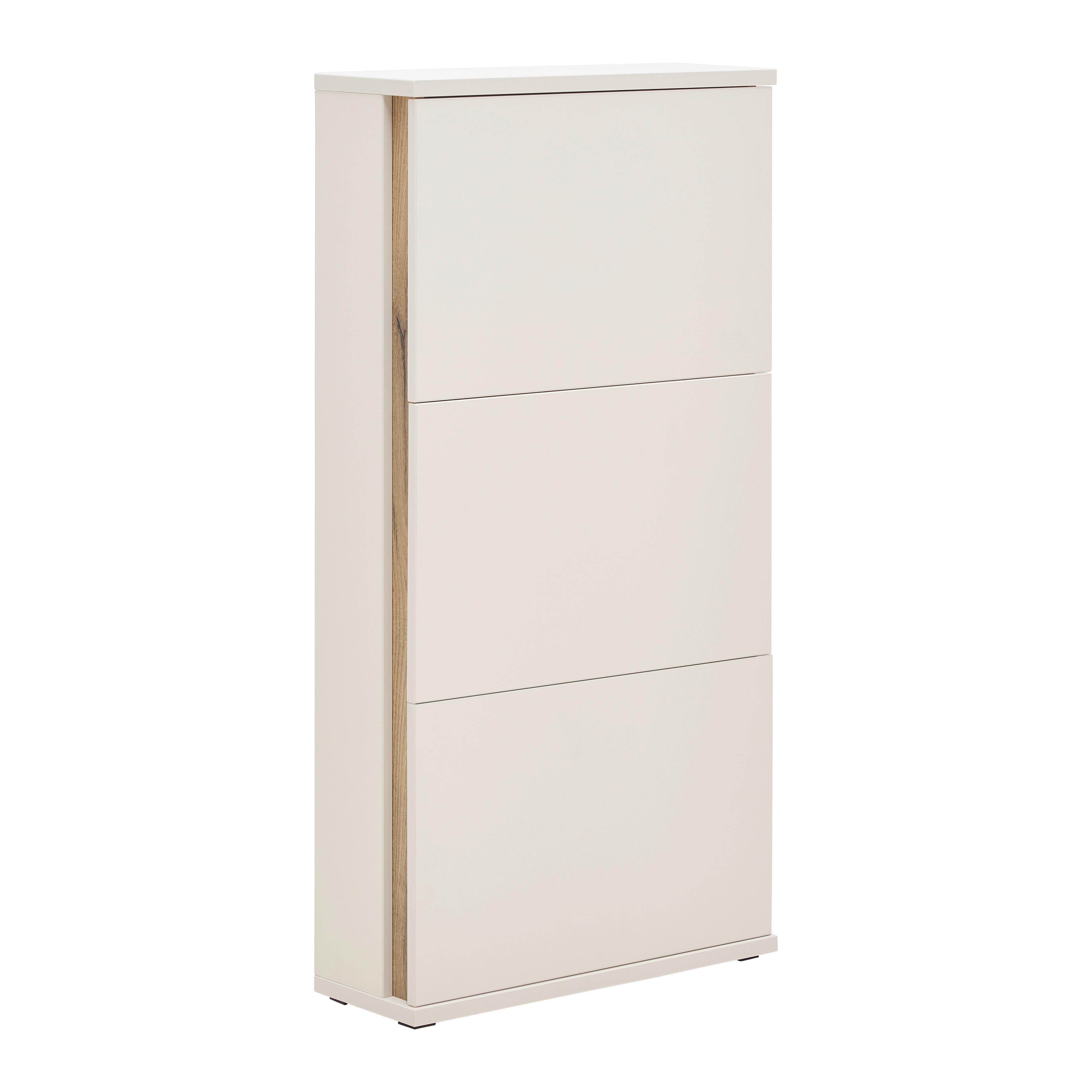 Schuhkipper Kaschmir/evoke Eiche - Kaschmir/Eichefarben, Modern, Holzwerkstoff/Kunststoff (61/118/21cm) - Mömax