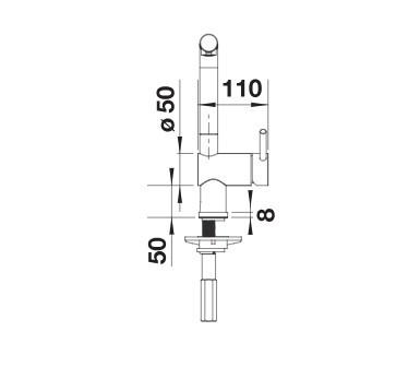 Küchenarmatur 526242 herausziehbarer Auslauf - Edelstahlfarben, Trend (28,7cm) - Blanco