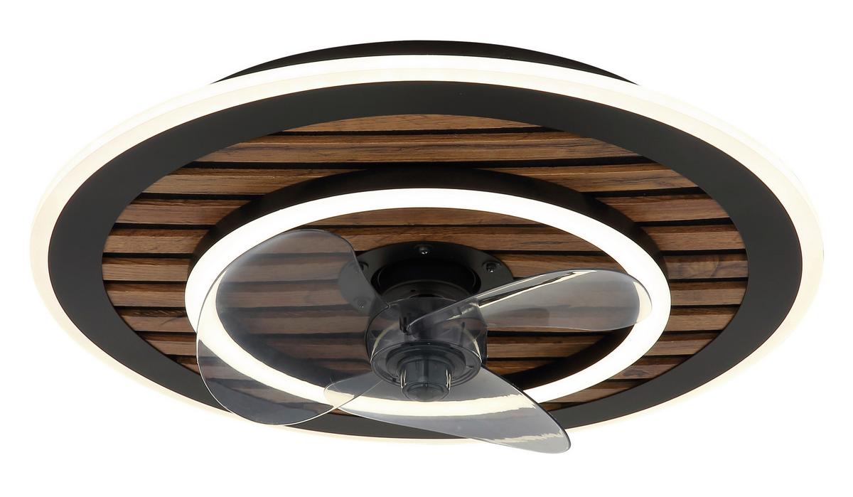 DECKENVENTILATOR 03668 TREVINO - Dunkelbraun/Opal, Konventionell, Kunststoff/Metall (49/13cm) - Globo