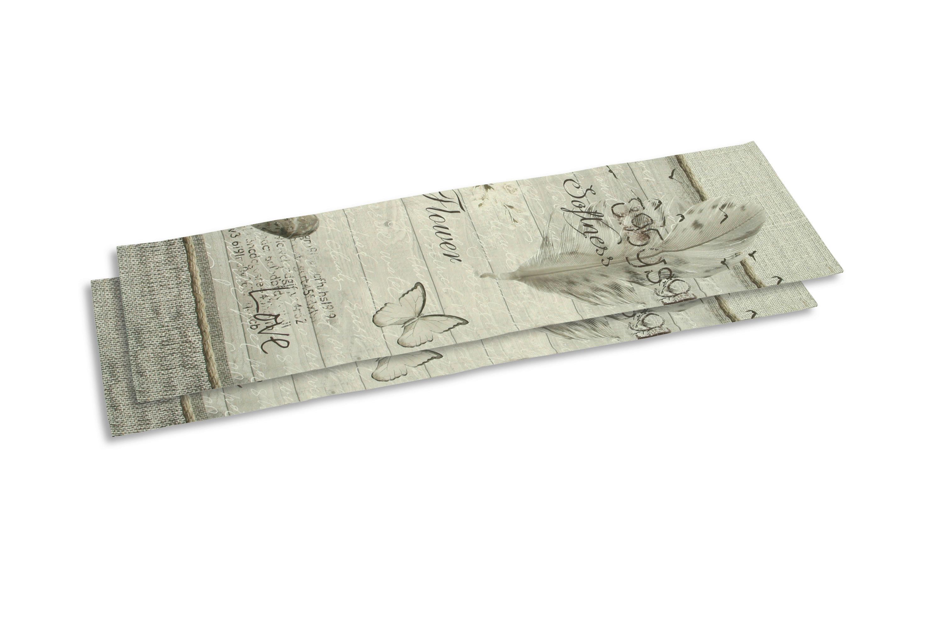 Tischläufer Beige ca. 40x130cm - Beige, Basics, Textil (40/130cm)