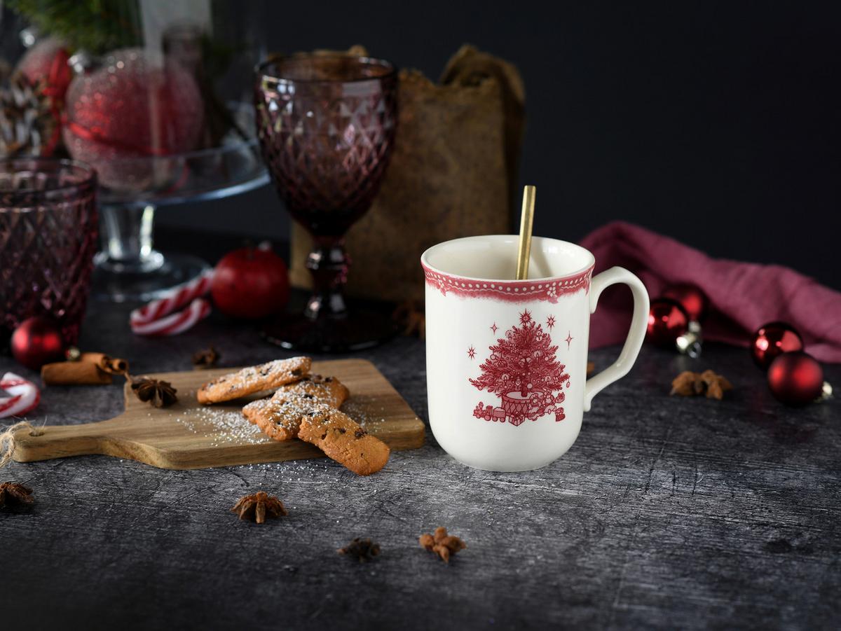 Kombinirani Servis Christmas Tree, 16-Delni - rdeča, Basics, keramika - Creatable