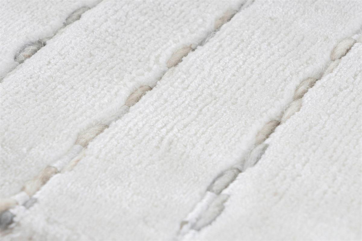 Flachwebeteppich Prime 110 Weiß / Grau 80x150 - Weiss/Grau, Basics, Textil (80/150cm) - Kayoom
