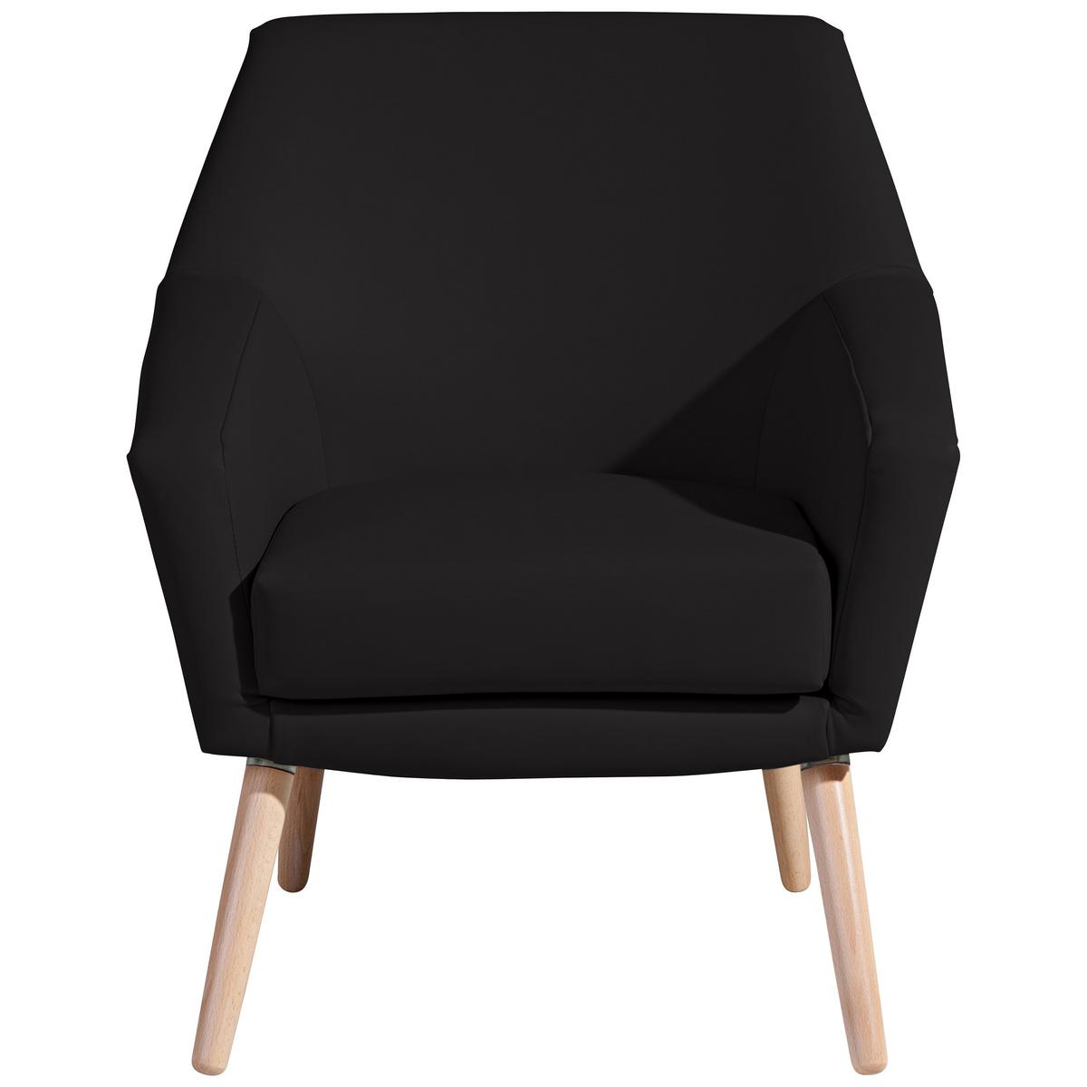 SESSEL ALEGRO - Buchefarben/Schwarz, Design, Holz/Textil (67/81/71cm) - Max Winzer