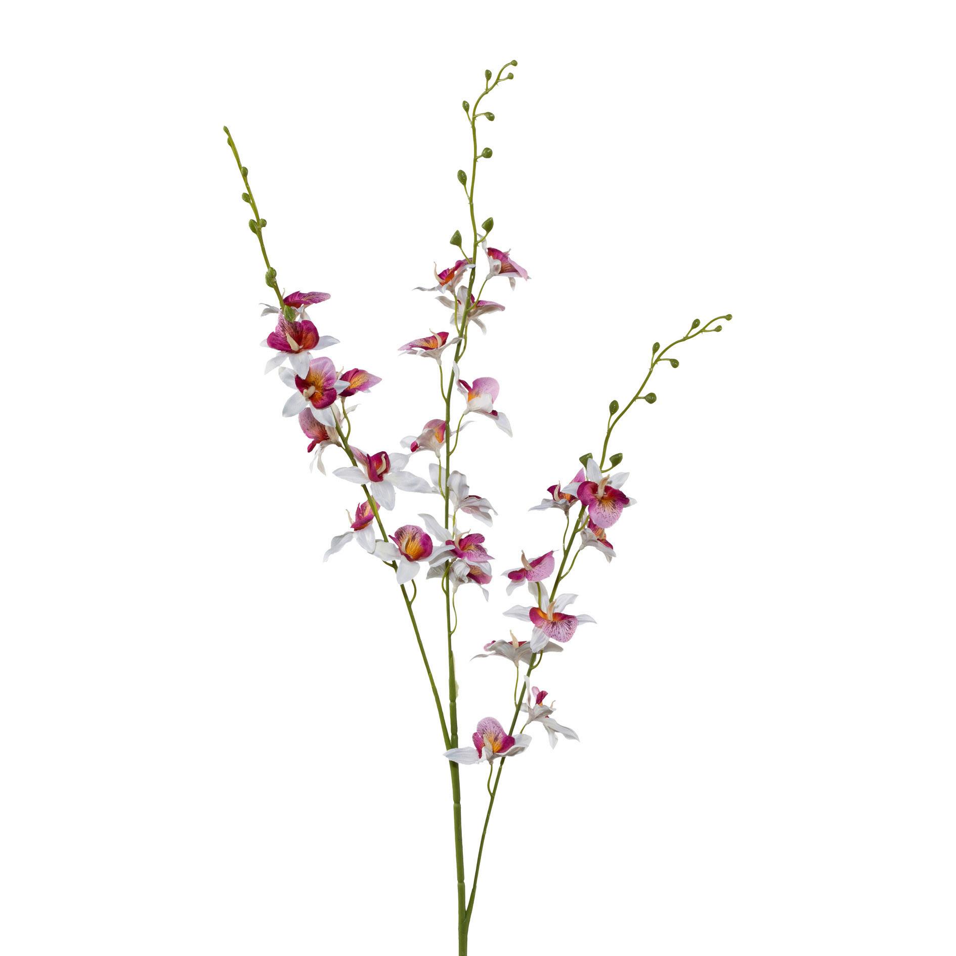 Műnövény Orchidea - lila/fehér, Basics, műanyag (100cm)