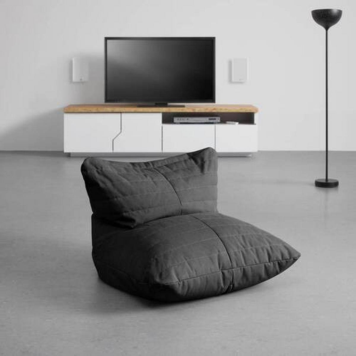 Ülőzsák Marta - sötétszürke, Modern, textil (81/56/71cm) - Bessagi Home