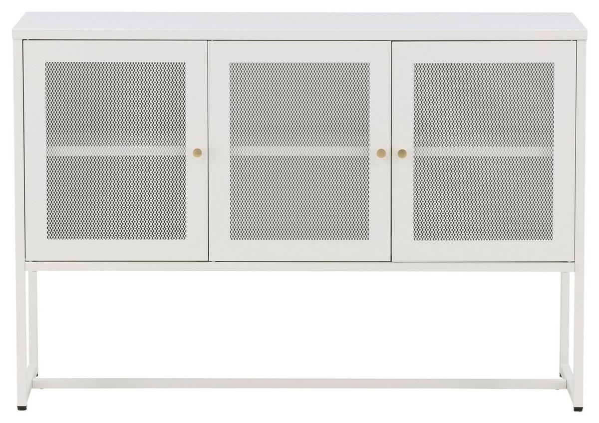 SIDEBOARD MALLA - Weiß, Design, Metall (120/80/40cm) - Livetastic