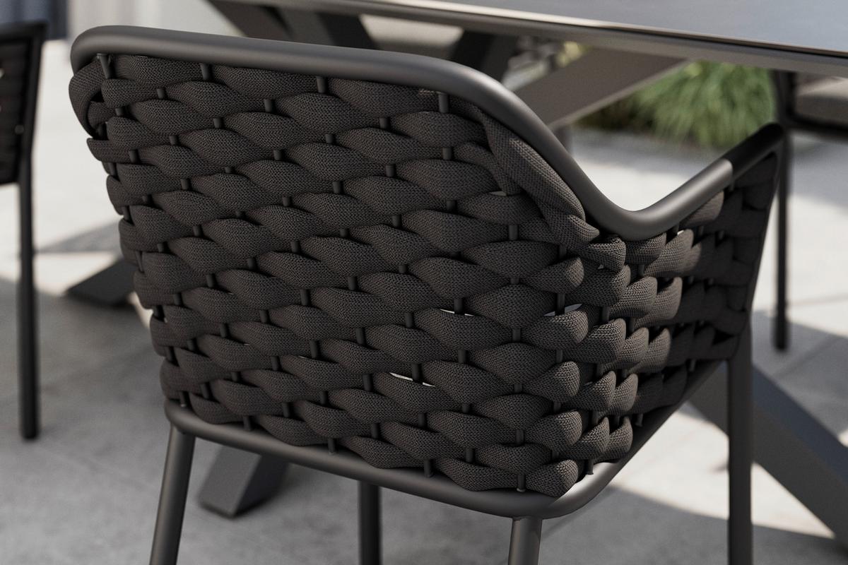 Kerti Szék Louisa - antracit, Modern, textil/fém (57/79/58cm) - Mömax