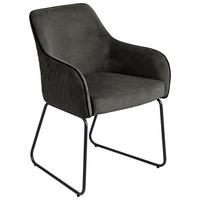 KRZESŁO Z PODŁOKIETNIKAMI HAMPTON - antracytowy/czarny, Konventionell, metal/tkanina (63/85/62cm) - SetOne by Musterring