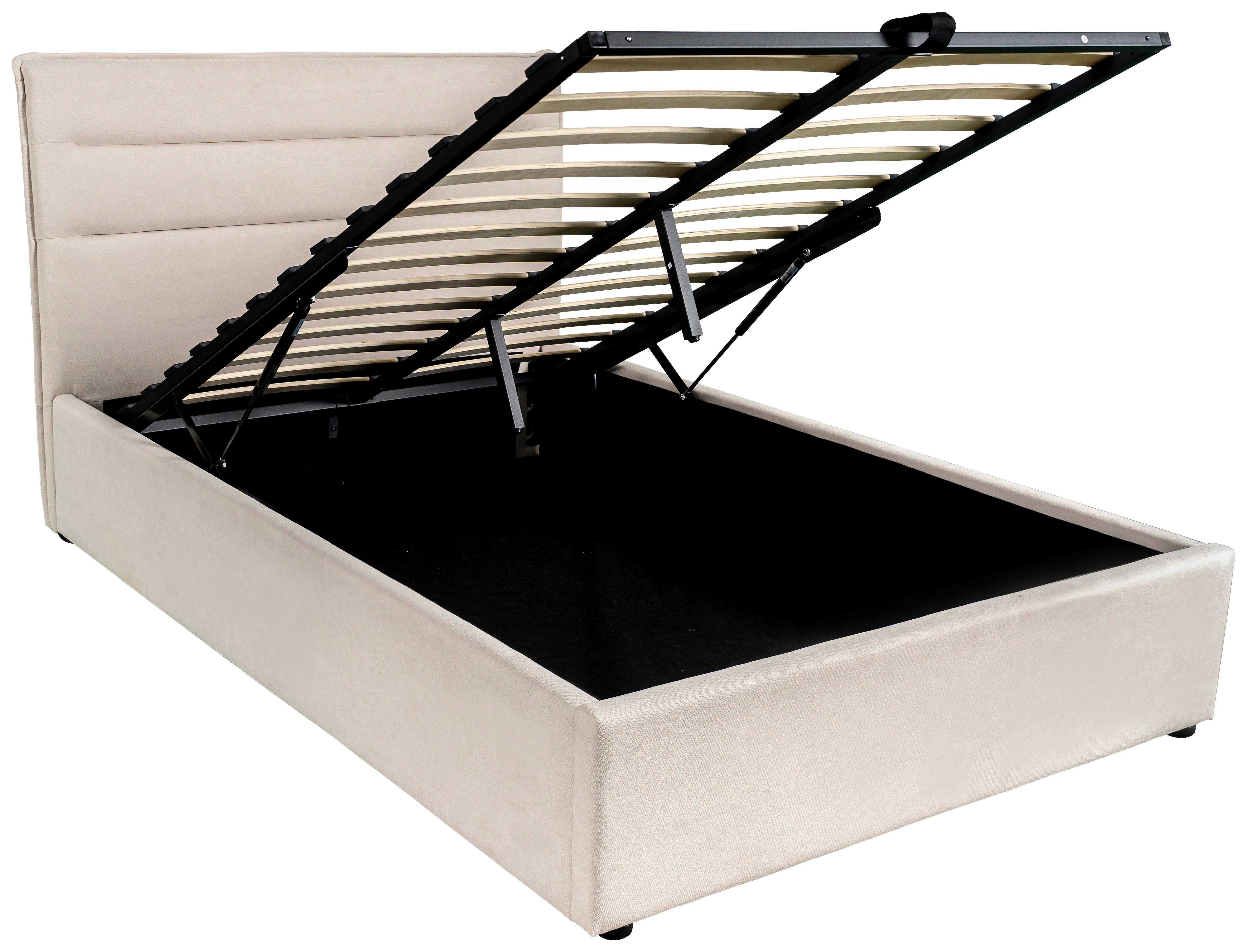 STOPPAD SÄNG SIENNA -EXKLUSIV- -BASED- - beige/svart, Lifestyle, metall/trä (120/200cm) - Based