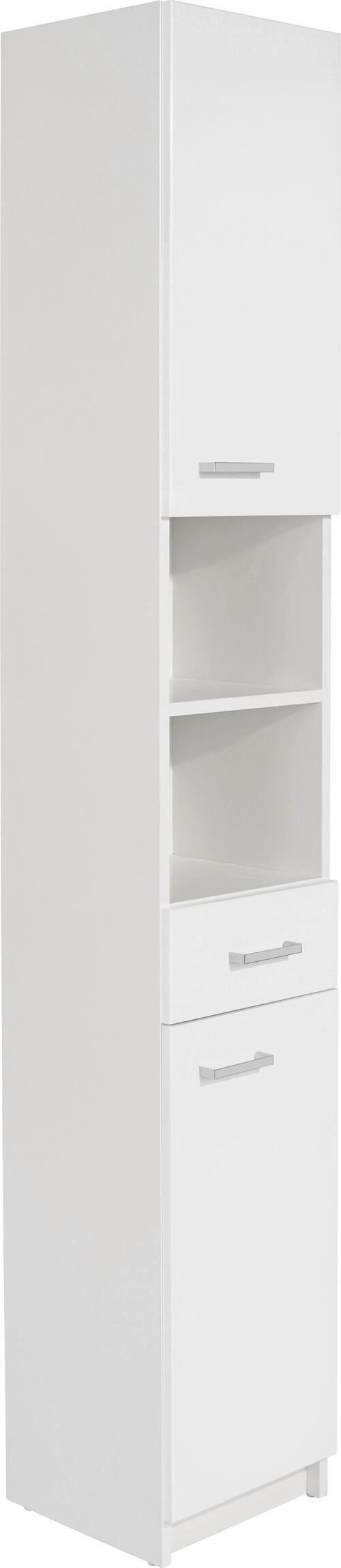 Visoka Omara Fiola, Bela - barve kroma/bela, Konvencionalno, kovina/leseni material (30/192/30cm)