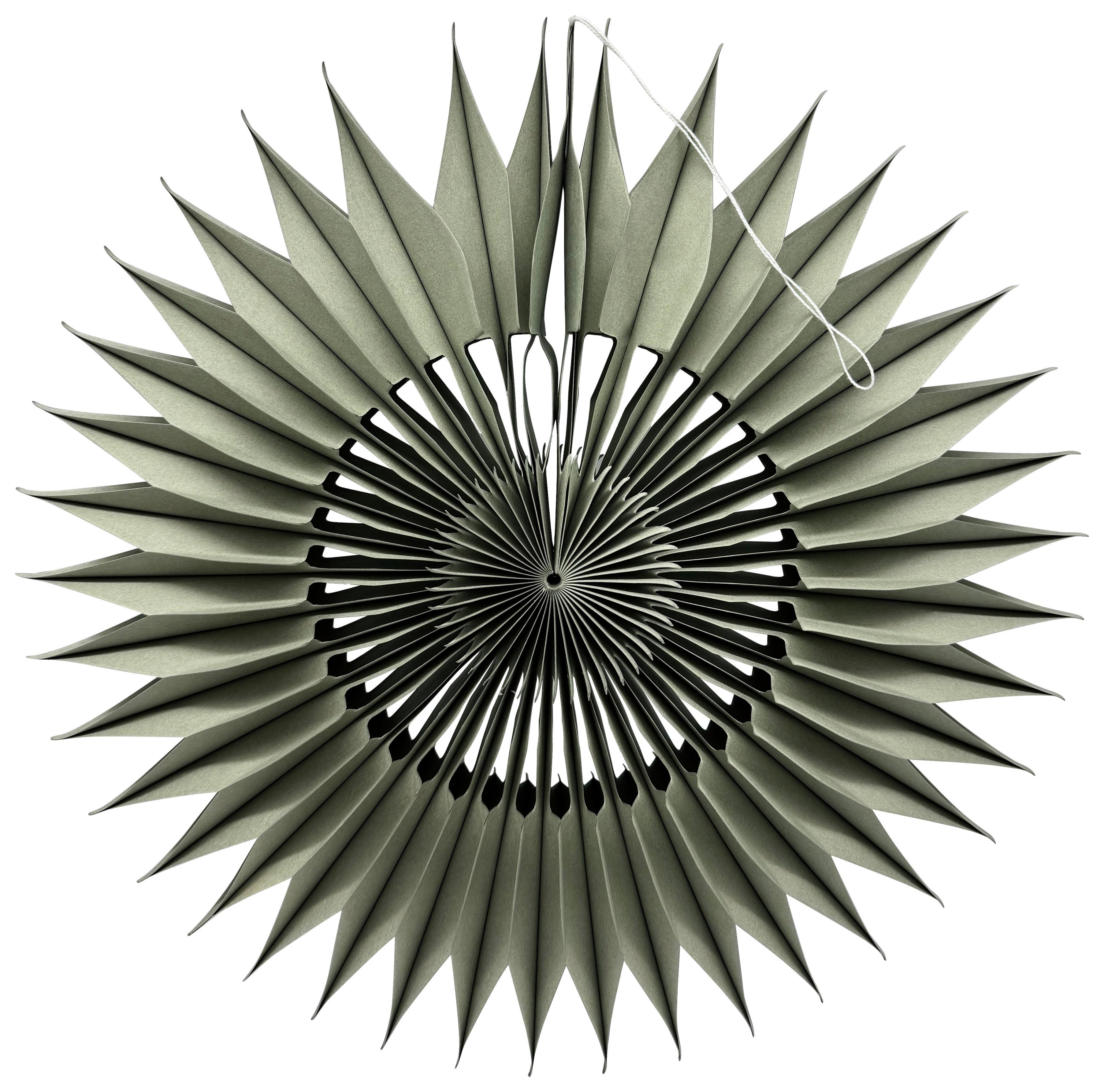 Dekostern Jolie Hellgrau Ø ca. 20cm - Hellgrau, KONVENTIONELL, Papier (20cm) - Mömax