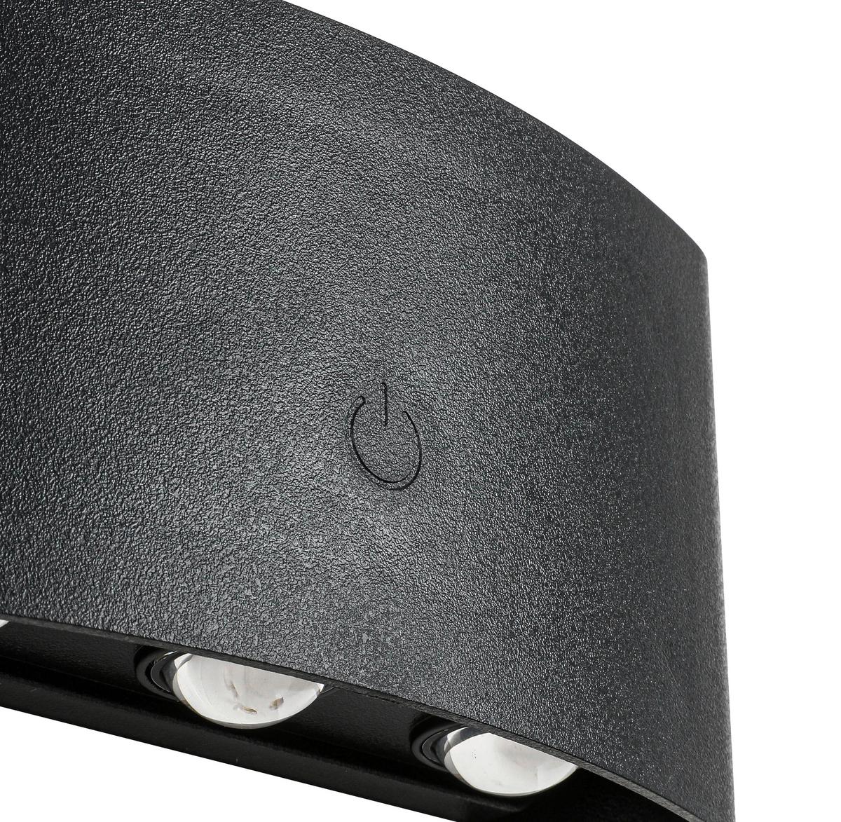 LED-Wandleuchte Beide Schwarz max. 2,5 Watt - Schwarz, MODERN, Kunststoff/Metall (5,25/17/8,5cm) - Mömax