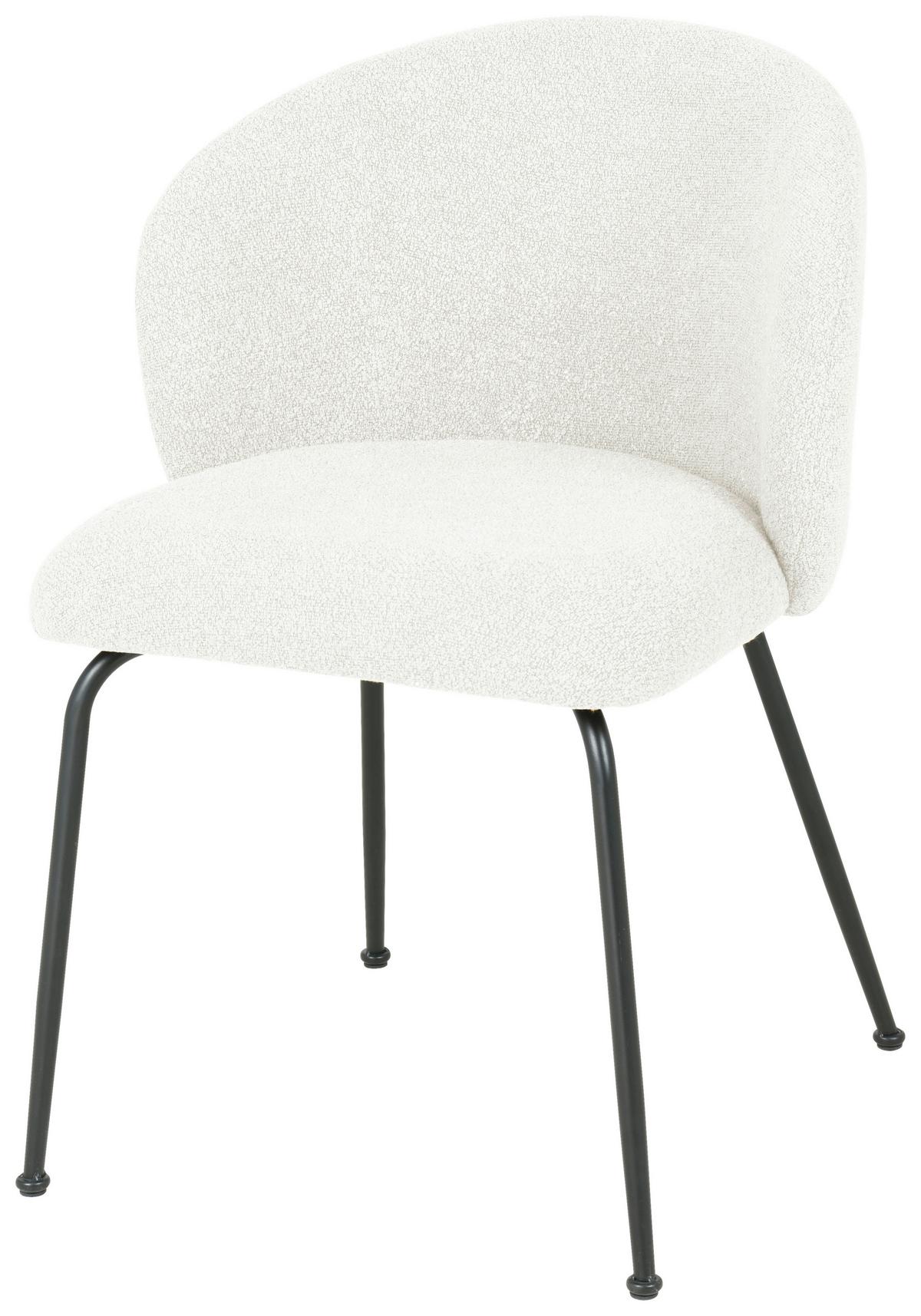 KRZESŁO CHICA - beżowy/czarny, Design, metal/tkanina (57/79/59cm) - Xora