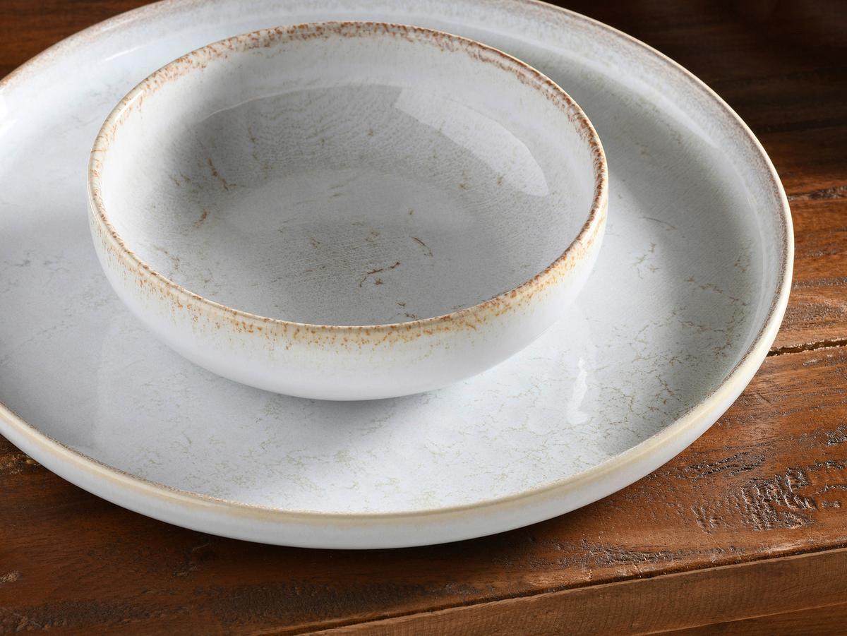 Jedilni Servis Vintage Offwhite, 12-Delni - sivobela, Basics, keramika - Creatable