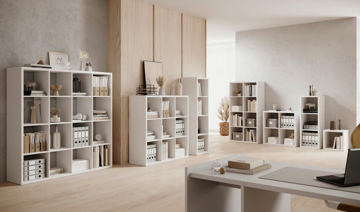 REGAŁ DZIAŁOWY STYLE - biały, Design, materiał drewnopochodny (41/38/41cm) - Carryhome