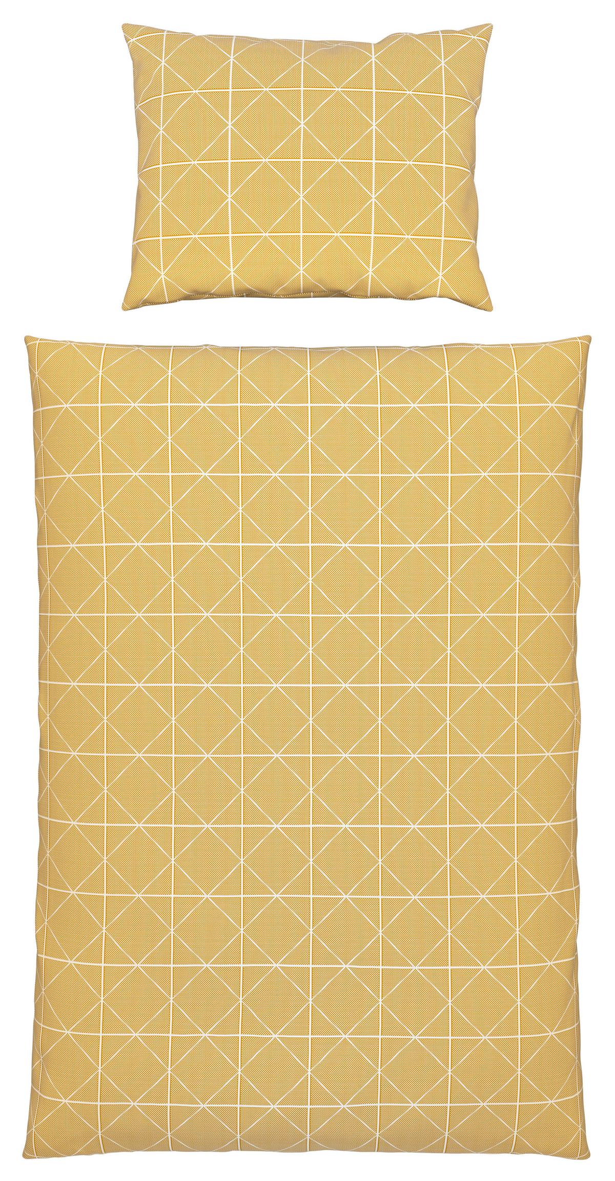 POŚCIEL BJÖRN - żółty, Modern, tkanina (140/200cm) - Modern Living