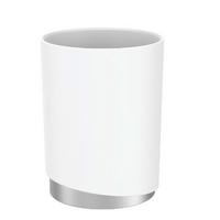 Pahar pentru periuțe de dinți CHRIS - alb, Modern, plastic/metal (8/11cm) - Premium Living