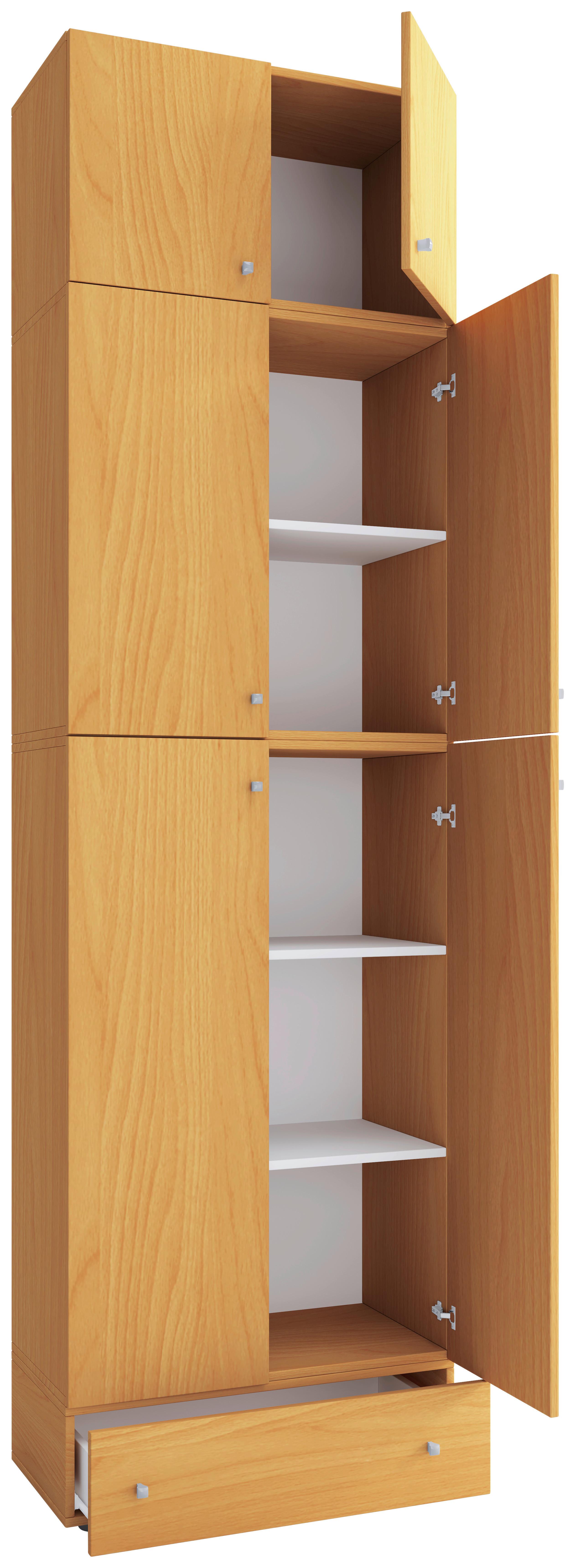 Omara Za Čevlje Lona Xxl, Bukev - siva/črna, Konvencionalno, umetna masa/leseni material (70/240/39cm) - MID.YOU