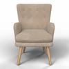 FÅTÖLJ STANKA - sandfärgad/naturfärgad, Modern, metall/trä (67/91/72cm) - Bessagi Home
