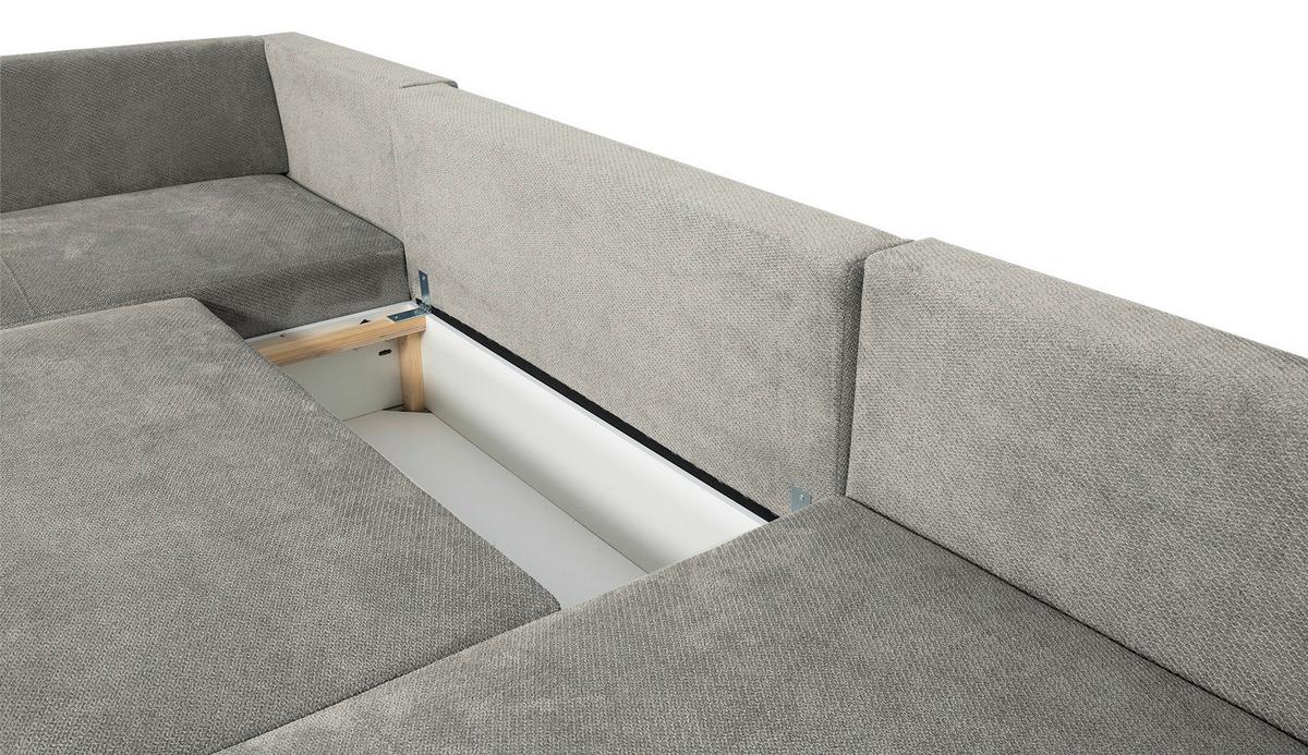 Canapea modulara VERONICE - albastru/gri deschis, Trend, textil (171/313/141cm) - Modern Living