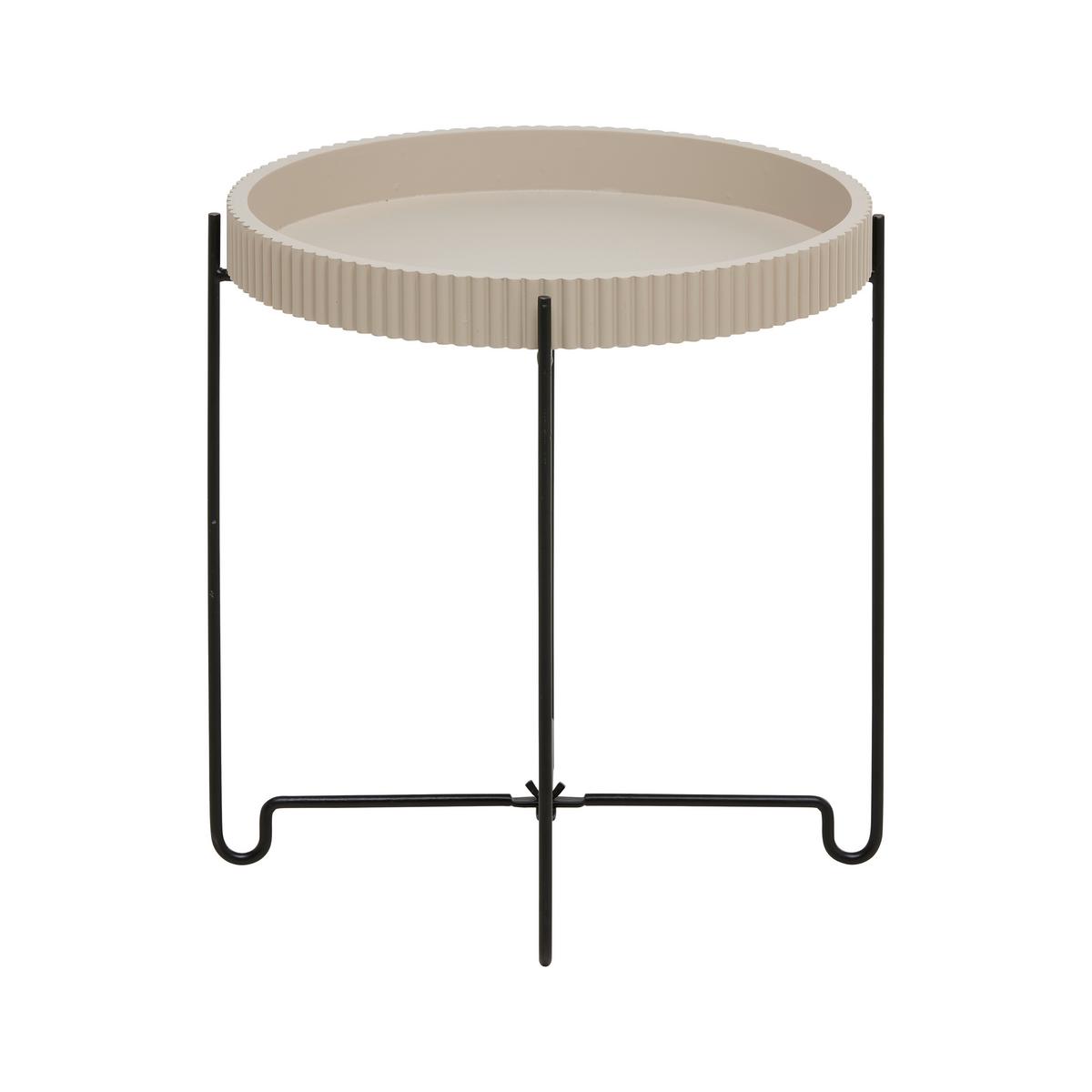 Kisasztal Ronja - fekete/homok, Modern, faalapú anyag/fém (36,5/36,5/37.5cm) - Mömax