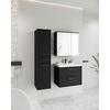 Kopalnica Toronto, Črna, 4-Delno - črna/bela, Trendi, kovina/leseni material (90cm) - P & B