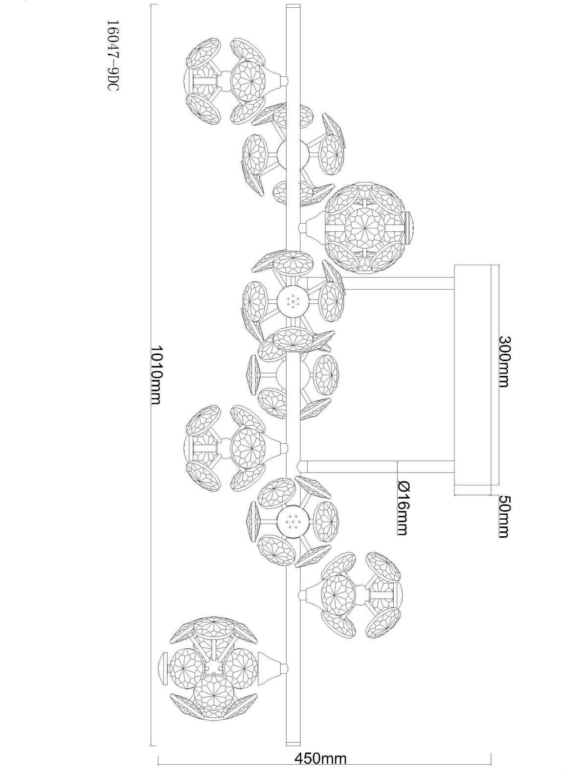 LED-DECKENLEUCHTE 16047-9DC VIRINA - Klar/Chromfarben, Konventionell, Glas/Metall (101/34,5/45cm) - Globo