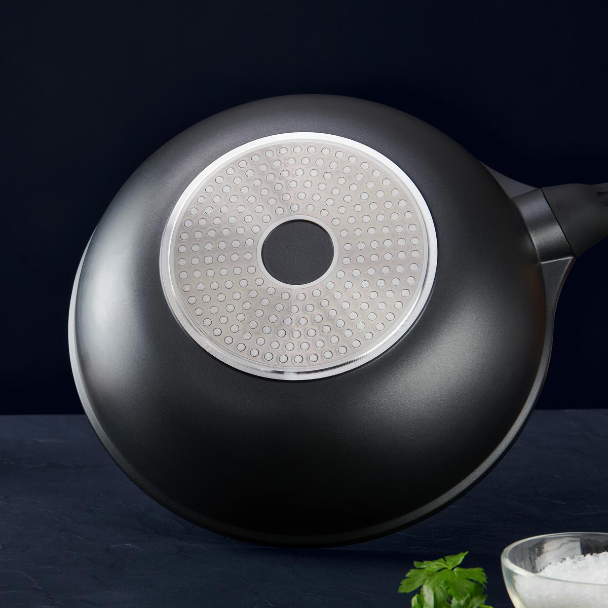 Wok Black Line 30 cm - negru, Konventionell, plastic/metal (30/9,5cm) - Gourmesto