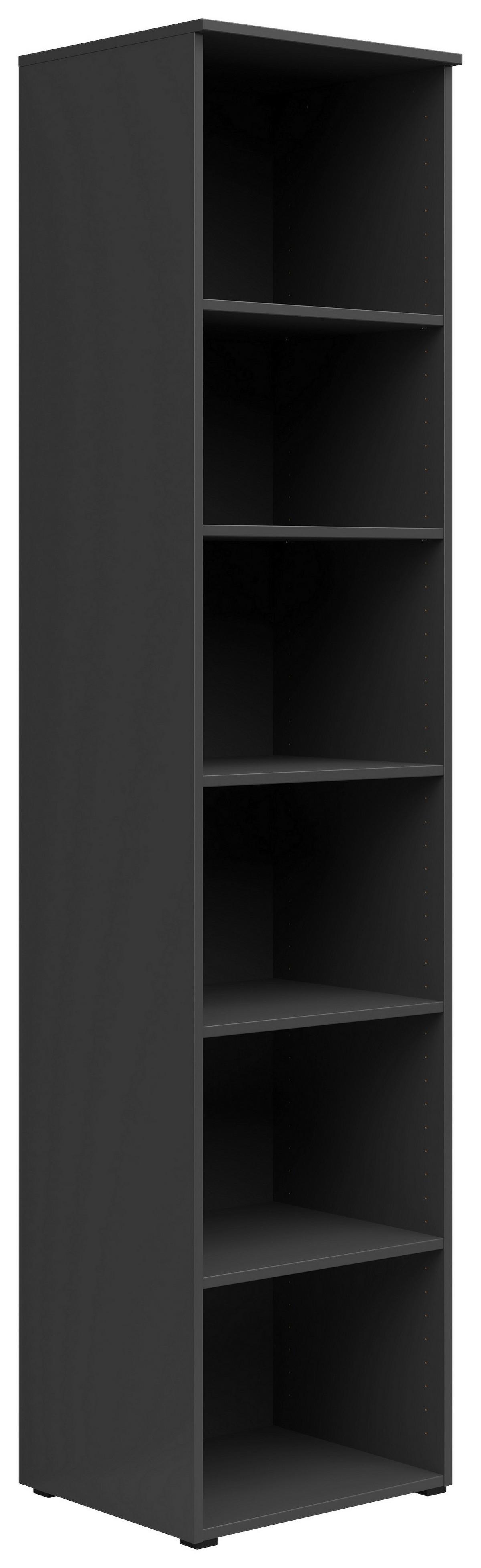Polica Multi - boje grafita/antracit, Moderno, drvni materijal/plastika (45/195/40cm) - Modern Living