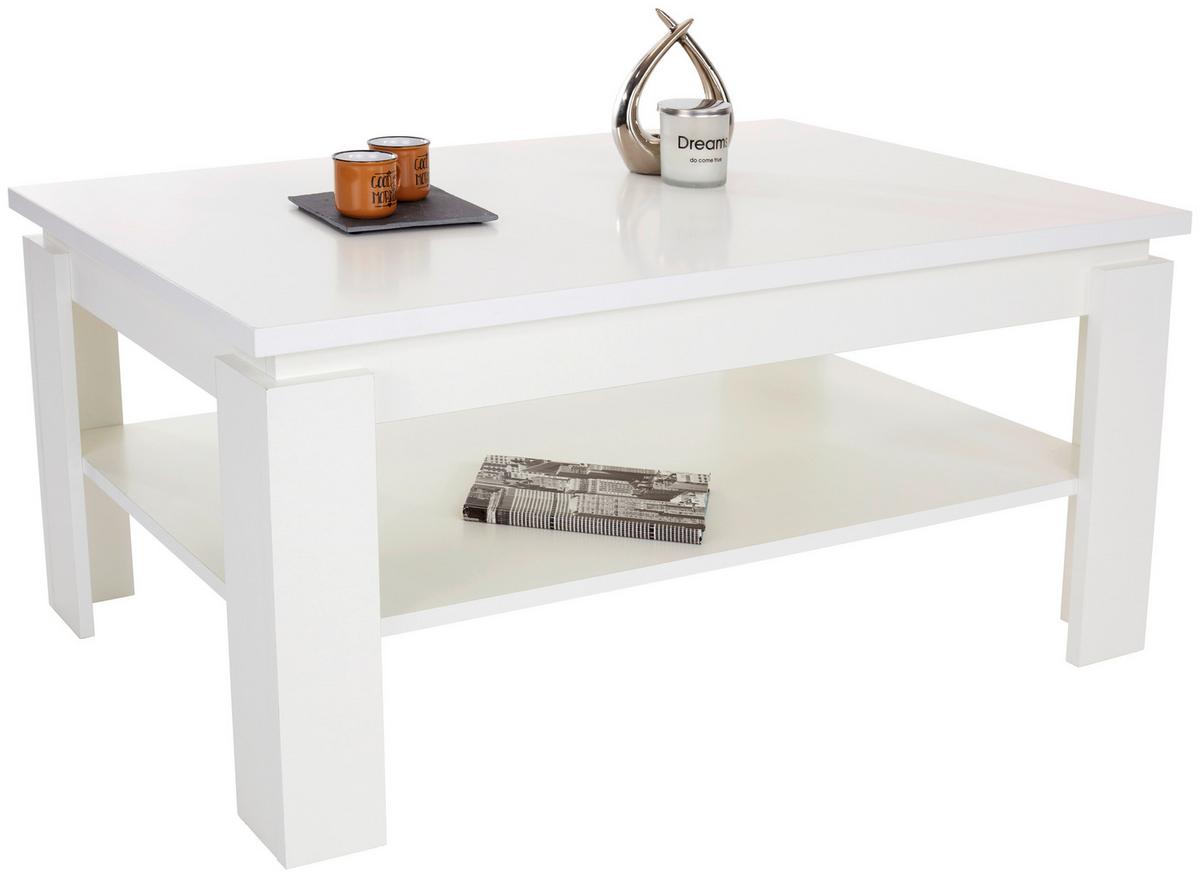 Măsuță de canapea Nizza 2 - alb, Modern, material pe bază de lemn (100/45/60cm) - Modern Living