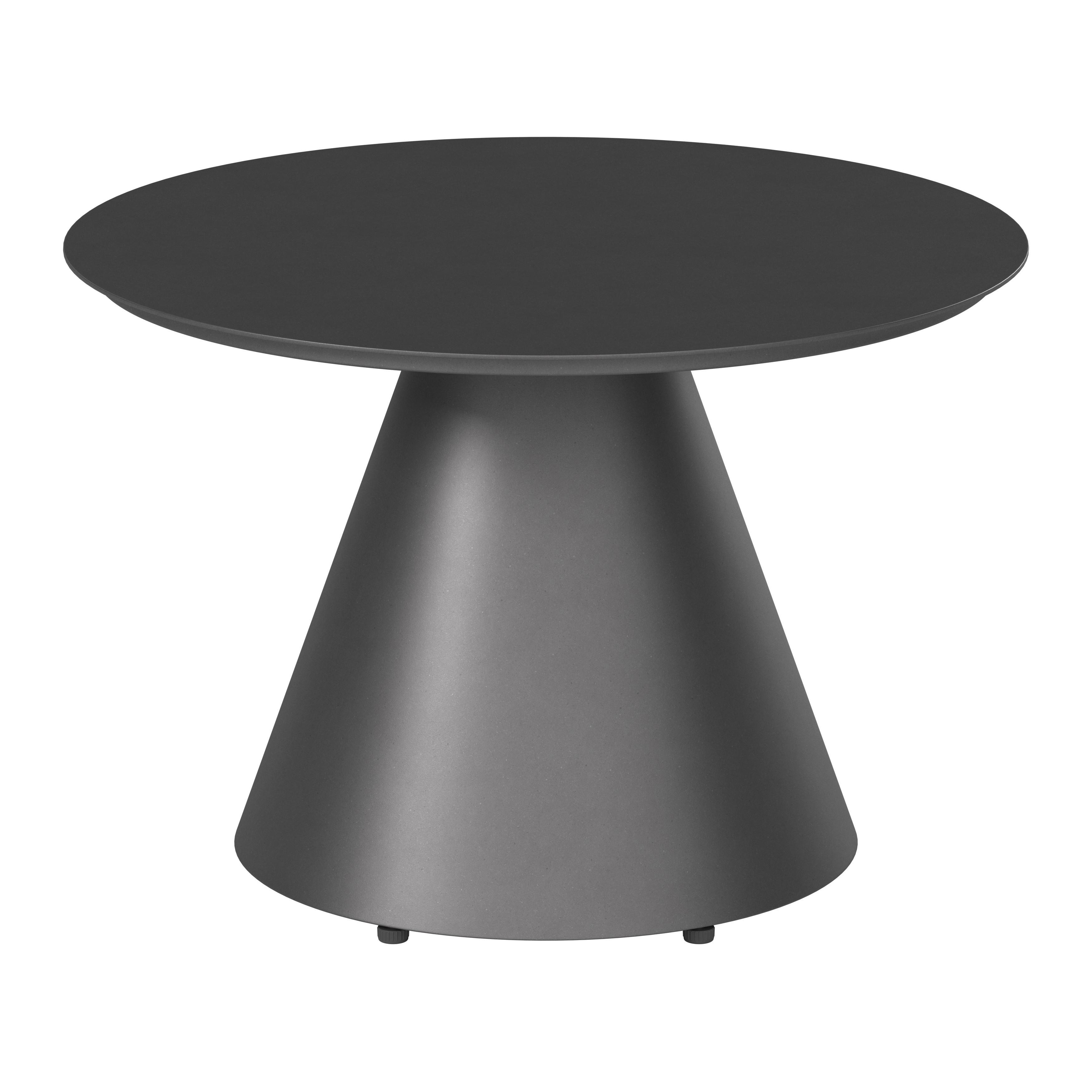 Gartenbeistelltisch Tobi 2 Dunkelgrau Aluminium - Dunkelgrau, MODERN, Metall (60/37/60cm) - Mömax