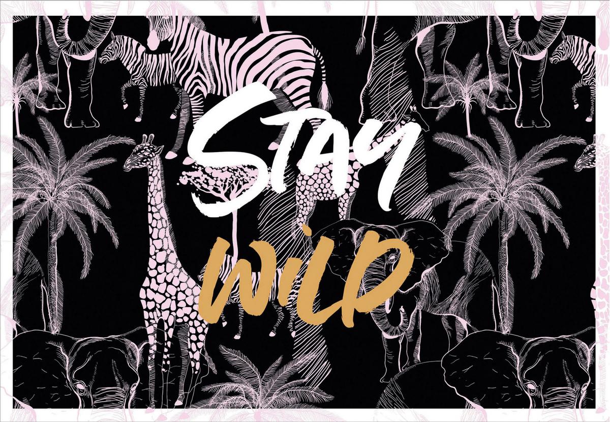 Glückwunschkarte Edelschwarz Multicolor - Basics, Papier (18/13cm)