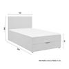 BOXSÄNG ACE - beige/svart, Modern, trä/textil (120/200cm) - Bessagi Home