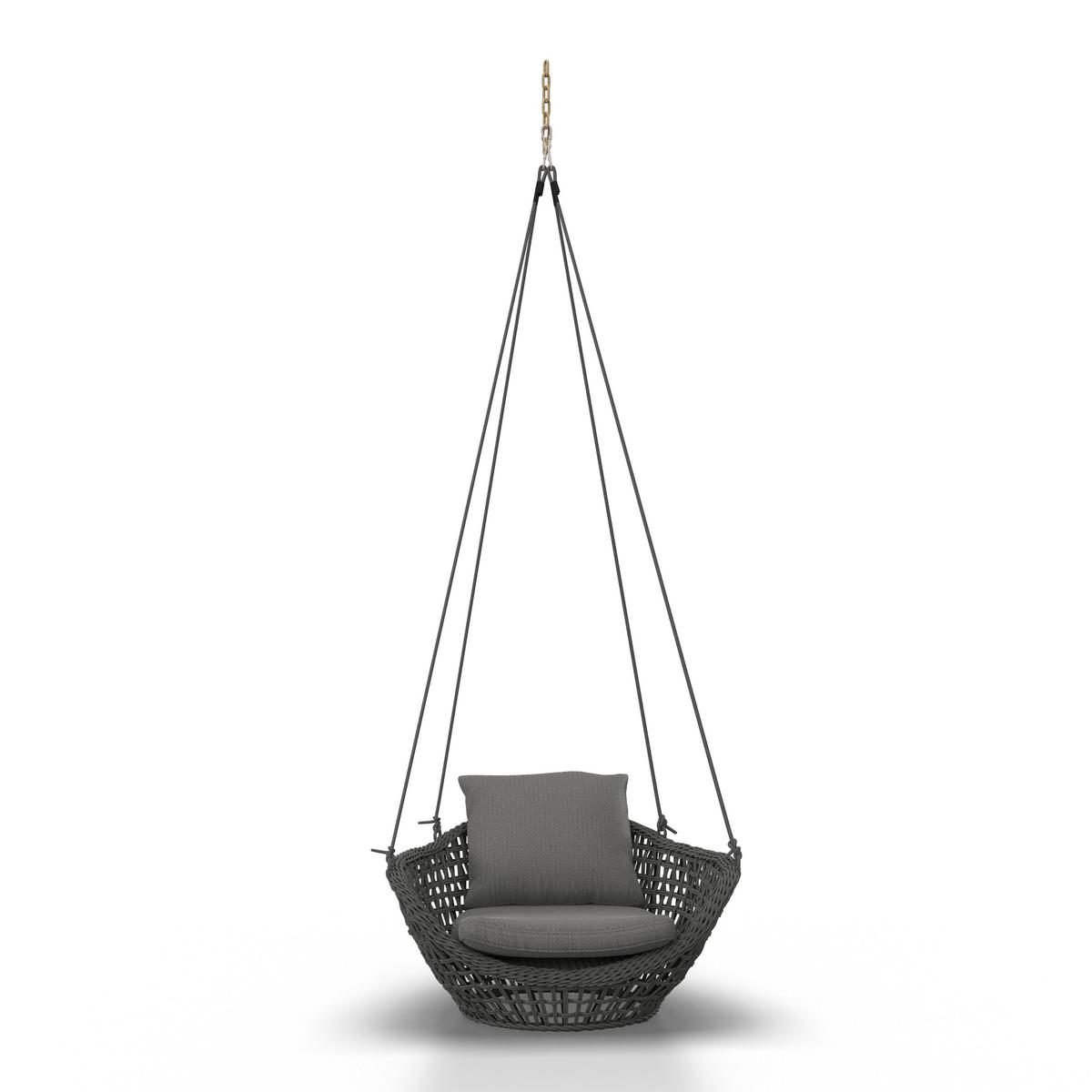Viseči Stol Elodie, Temno Siva - temno siva, Moderno, kovina/umetna masa (83/73/48cm) - Bessagi Garden