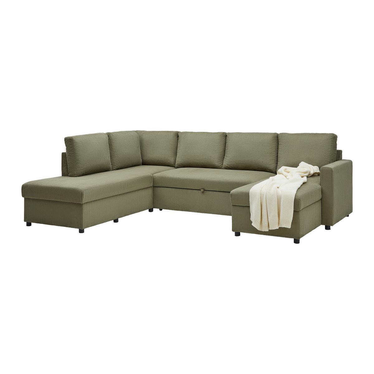 Sarokkanapé Martina - zöld, Modern, faalapú anyag/textil (204/276/146cm) - Mömax