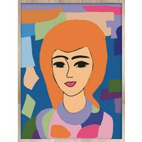 BILD URB-FUNKY-023-30X40-FRX-FRBL - Blau/Orange, Basics, Holz/Kunststoff (30/40/10cm)