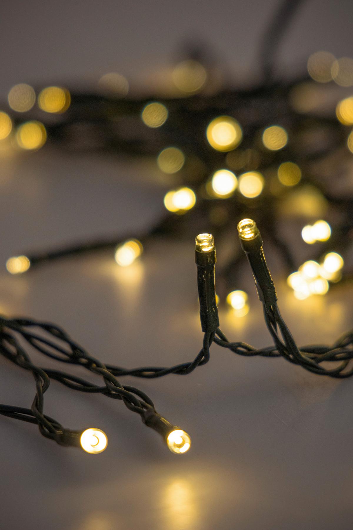 Lichterkette Zim Dunkelgrün max. 1 Watt - Dunkelgrün, Romantik / Landhaus, Kunststoff (720cm) - Modern Living