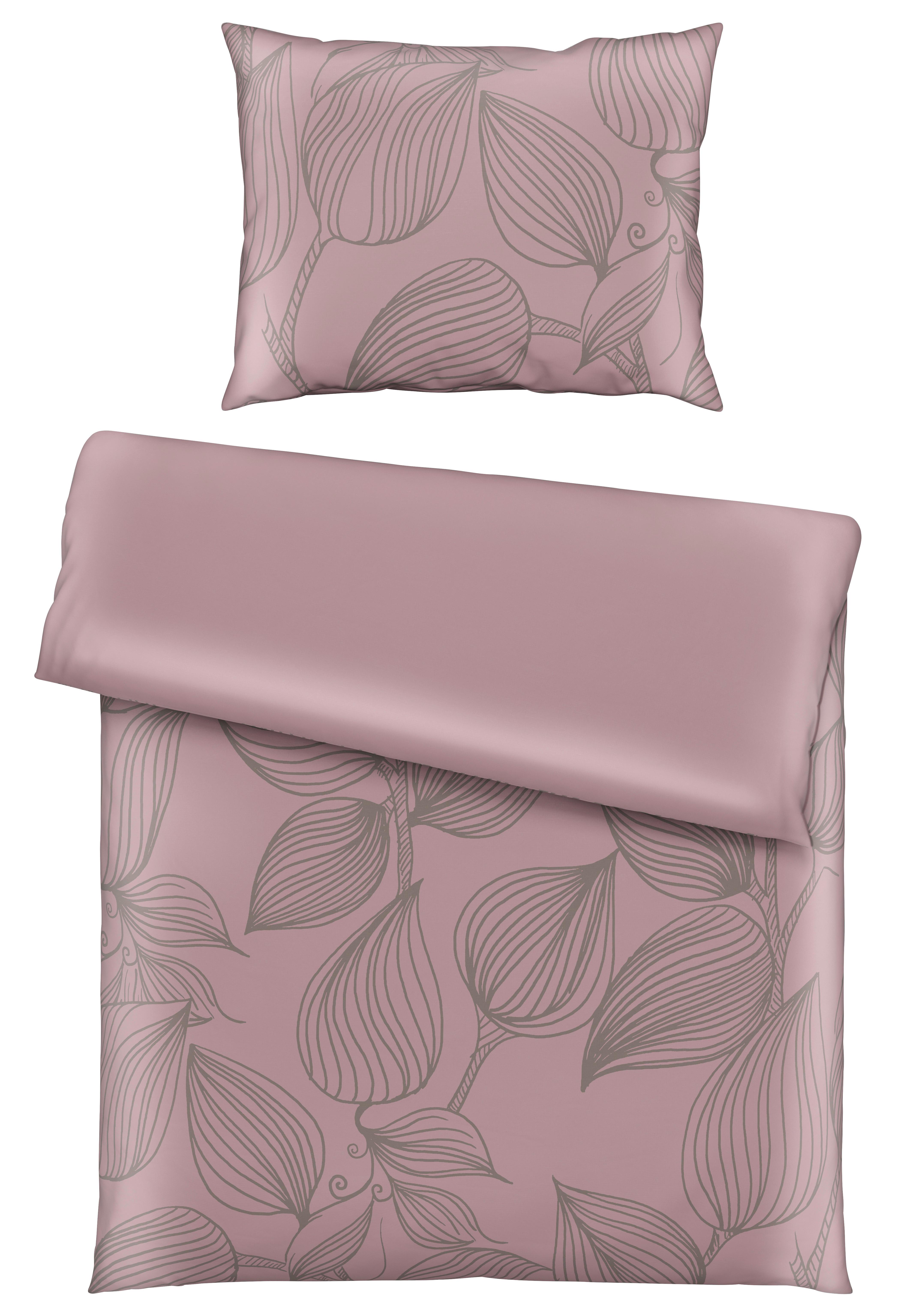 BETTWÄSCHESET GREEN HOUSE - Mauve, Textil (160/210cm) - Modern Living